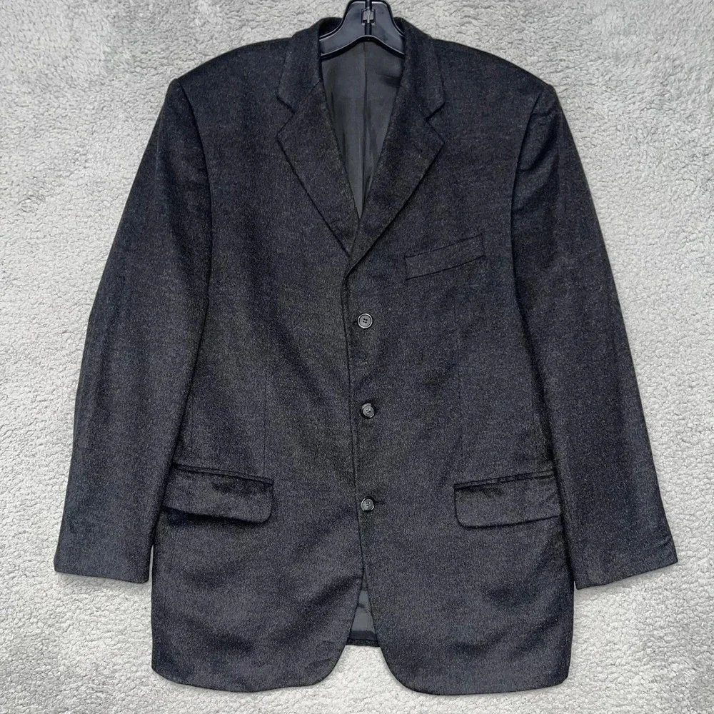 Paolo Negrato‎ Gaenslen & Völter Blazer Men's Size 38R Black Cashmere Wool Coat